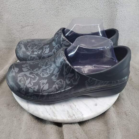 Crocs Shoes Womens Size 10 Black Synthetic Rose Neria Pro II Dual Comfort Clogs - Picture 1 of 12